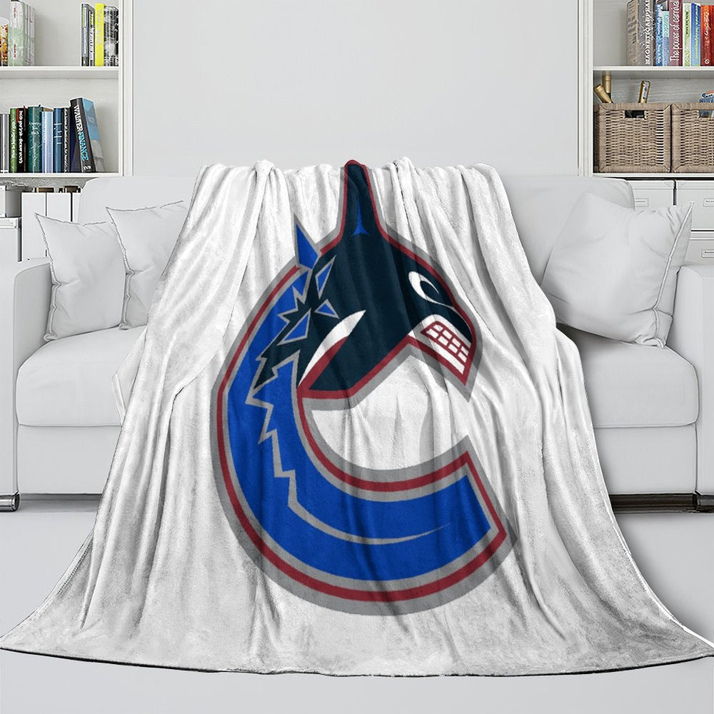 Vancouver Canucks Blanket Flannel Throw Kids Room Decoration (Online Order Only)
