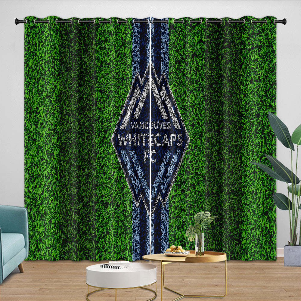 Vancouver Whitecaps FC Curtains Blackout Window Drapes Room Decoration (Online Order Only)
