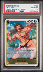 2023 ONE PIECE KINGDOMS OF INTRIGUE KIN'EMON #102 - PSA GEM MT 10 (Online Order Only)