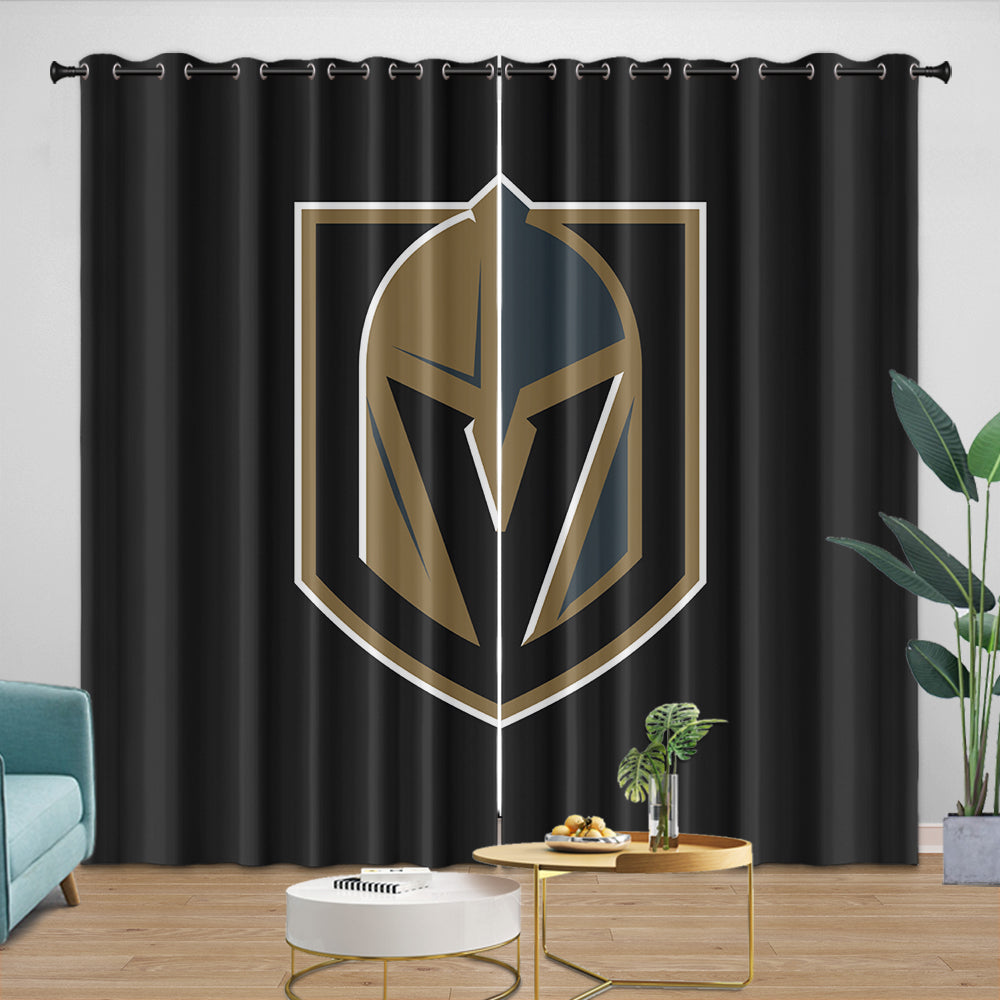 Vegas Golden Knights Curtains Blackout Window Drapes Room Decoration (Online Order Only)