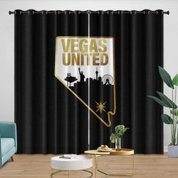 Vegas Golden Knights Curtains Blackout Window Drapes Room Decoration (Online Order Only)