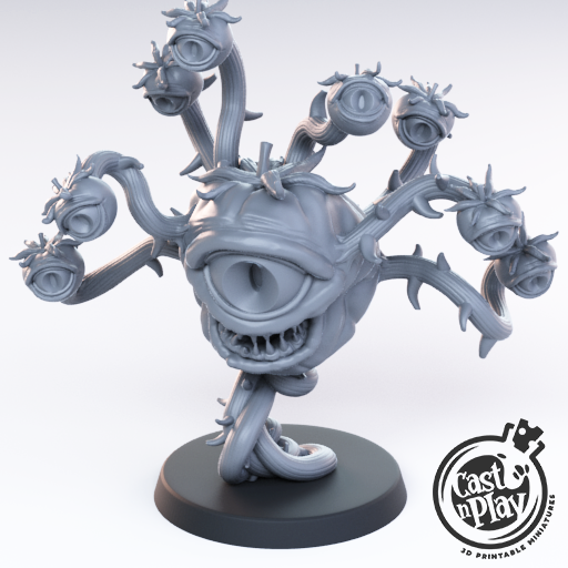 3D Printed Cast n Play - Vengeful Tomato Eyeball Monster 28mm 32mm D&D (Online Only)