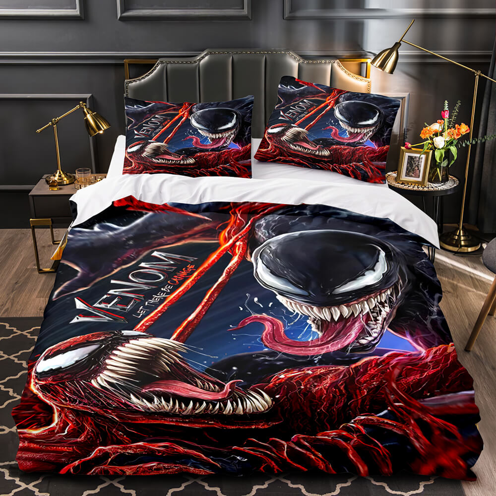 Venom Let There Be Carnage Cosplay Bedding Set Duvet Covers Bed Sets (Online Order Only)