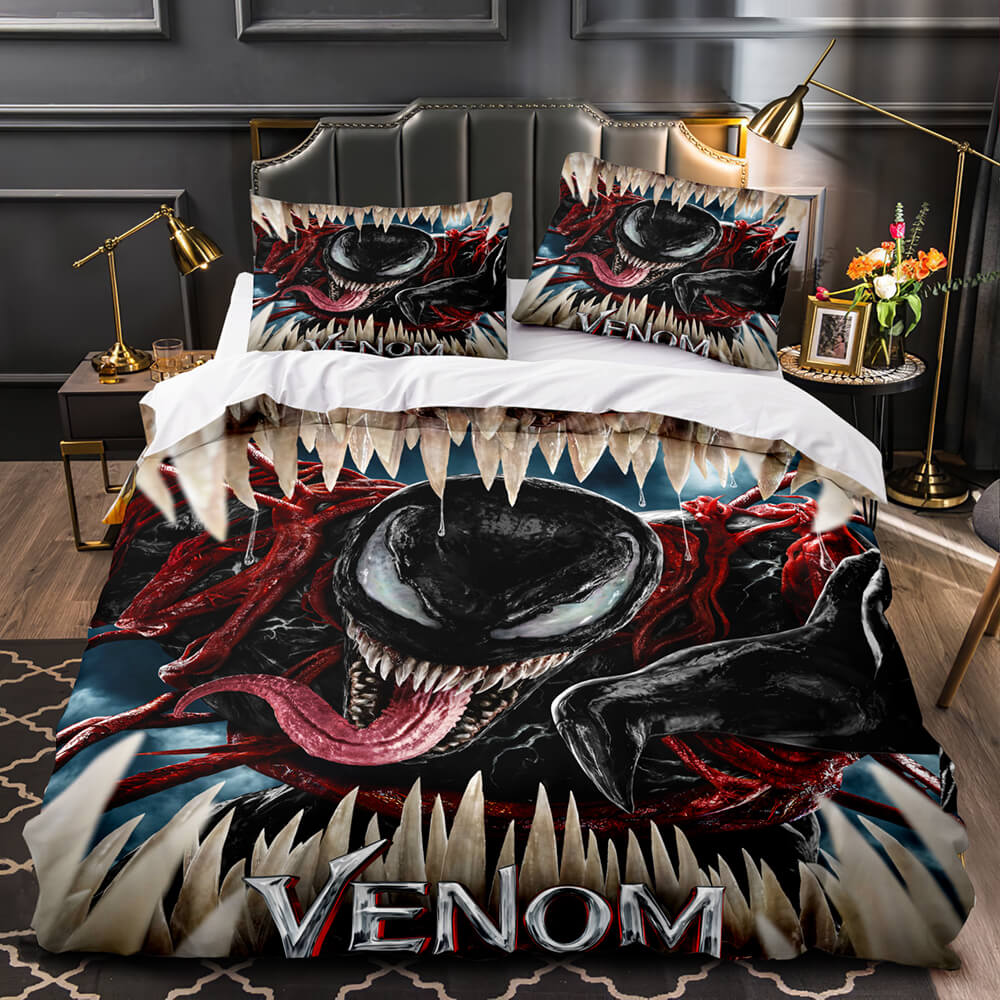 Venom Let There Be Carnage Cosplay Bedding Set Duvet Covers Bed Sets (Online Order Only)