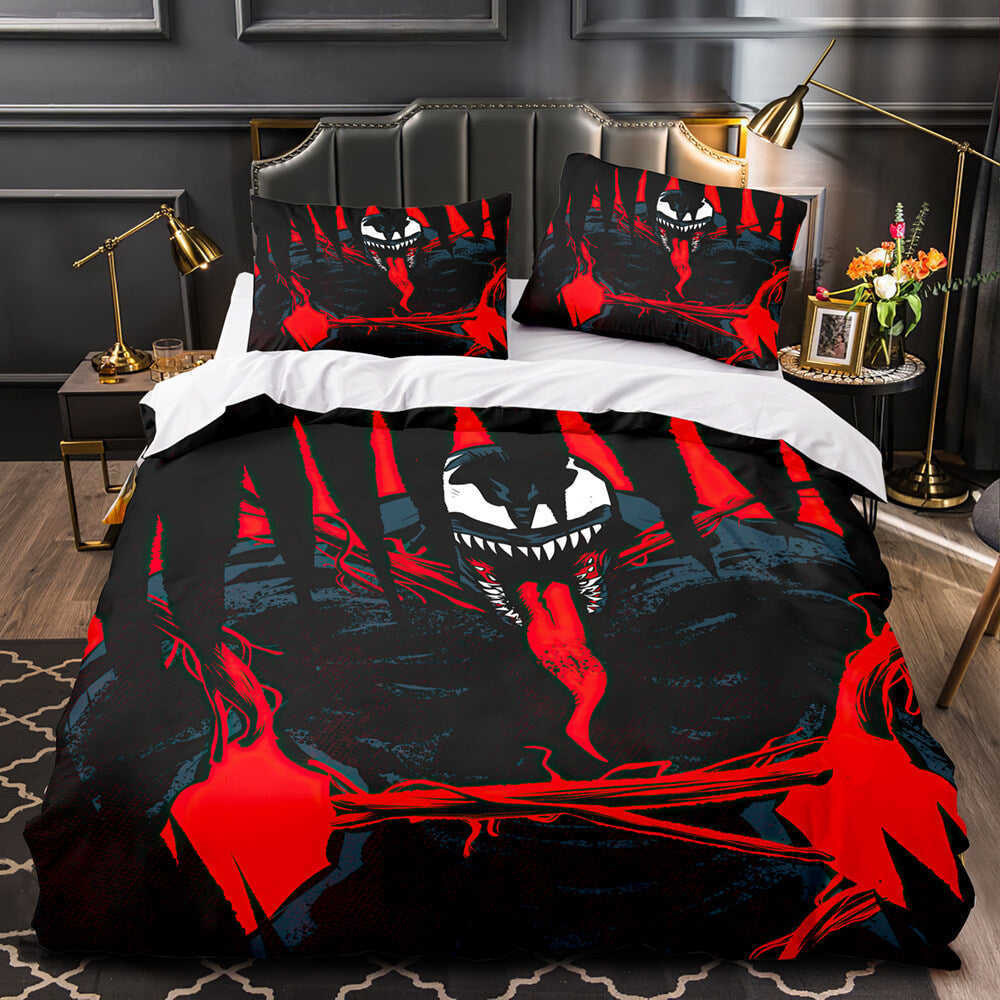 Venom Let There Be Carnage Cosplay Bedding Set Duvet Covers Bed Sets (Online Order Only)