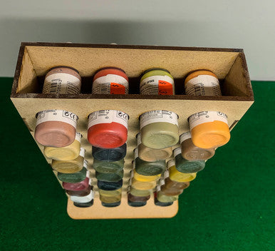 Vertical Paint Rack, Half - 26mm, For Vallejo and Army Painter Style Dropper Bottles (Online Order Only) (Online Order Only)