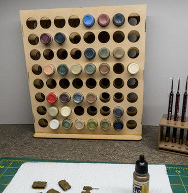 Vertical Paint Rack - 26mm, For Vallejo and Army Painter Style Dropper Bottles (Online Order Only) (Online Order Only)