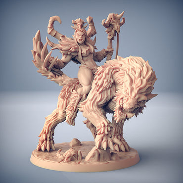 3D Printed Artisan Guild Vesdra on Gorefang (Worg) Orc Barbarians Set  28mm 32mm (Online Only)