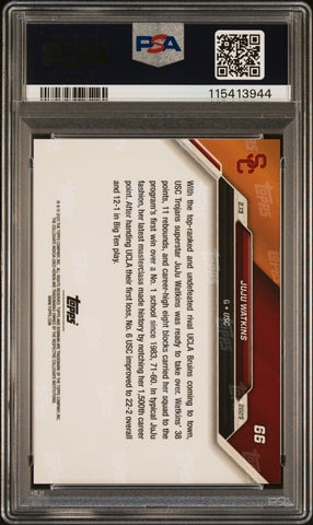 Graded 2024 Topps Bowman U Now JuJu Watkins #66 Rookie RC Basketball Card PSA 10 Gem Mint (ONLINE ORDER ONLY)