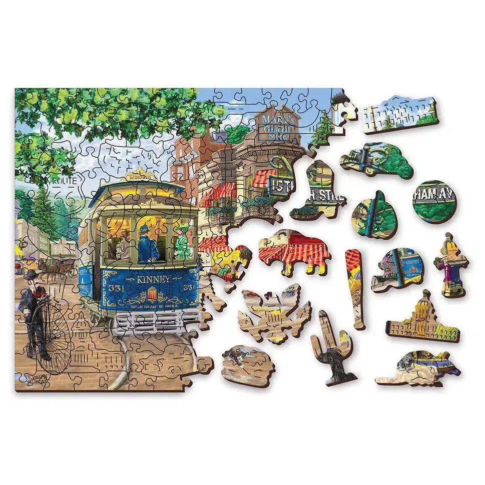 Victorian Street 200 Piece Wood Jigsaw Puzzle Wooden City (ONLINE ORDER ONLY)