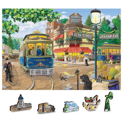 Victorian Street 200 Piece Wood Jigsaw Puzzle Wooden City (ONLINE ORDER ONLY)