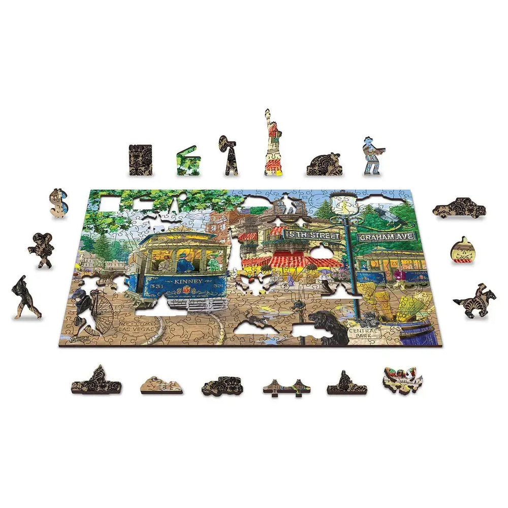 Victorian Street 400 Piece Wood Jigsaw Puzzle Wooden City (ONLINE ORDER ONLY)