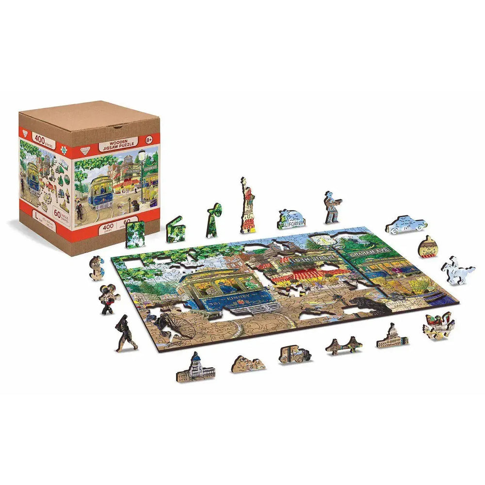 Victorian Street 400 Piece Wood Jigsaw Puzzle Wooden City (ONLINE ORDER ONLY)