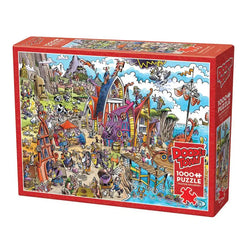 Viking Village Doodle Town 1000 Piece Jigsaw Puzzle Cobble Hill (ONLINE ORDER ONLY)