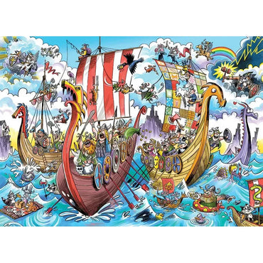 Viking Voyage Doodle Town 1000 Piece Jigsaw Puzzle Cobble Hill (ONLINE ORDER ONLY)