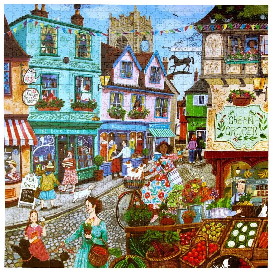 Village by the Sea 1000 Piece Jigsaw Puzzle eeBoo