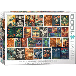 Vintage Alien Posters 1000 Piece Jigsaw Puzzle Eurographics (ONLINE ORDER ONLY)