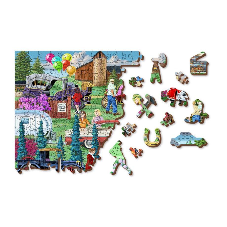 Vintage Cars 505 Piece Wood Jigsaw Puzzle Wooden City (ONLINE ORDER ONLY)