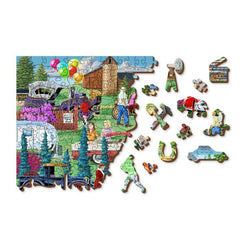 Vintage Cars 505 Piece Wood Jigsaw Puzzle Wooden City (ONLINE ORDER ONLY)