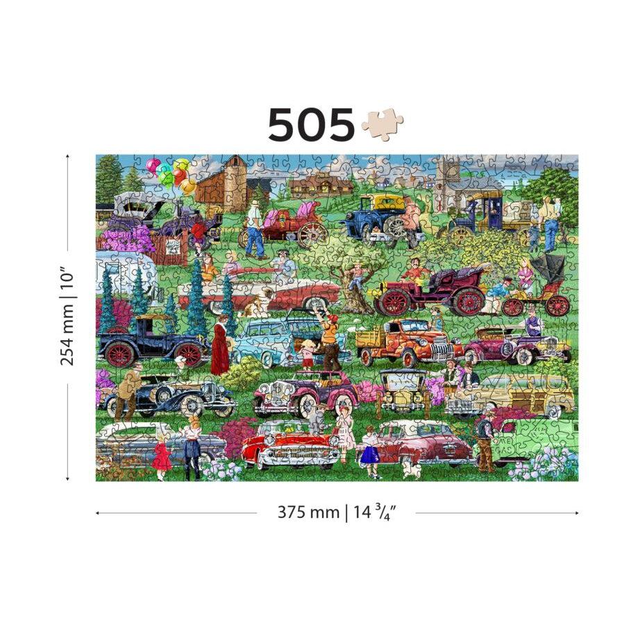 Vintage Cars 505 Piece Wood Jigsaw Puzzle Wooden City (ONLINE ORDER ONLY)