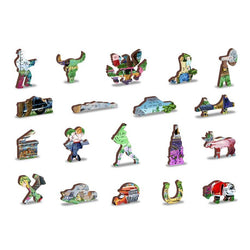 Vintage Cars 505 Piece Wood Jigsaw Puzzle Wooden City (ONLINE ORDER ONLY)