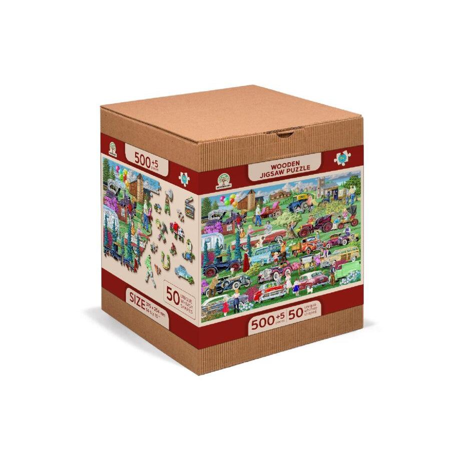 Vintage Cars 505 Piece Wood Jigsaw Puzzle Wooden City (ONLINE ORDER ONLY)