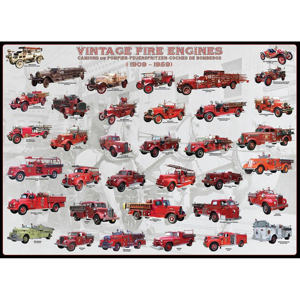 Vintage Fire Engines 1000 Piece Jigsaw Puzzle Eurographics (ONLINE ORDER ONLY)