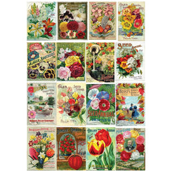 Vintage Flower Seed Packets 1000 Piece Jigsaw Puzzle Enjoy