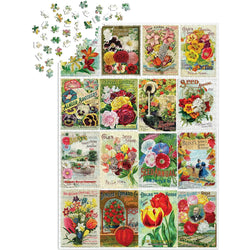 Vintage Flower Seed Packets 1000 Piece Jigsaw Puzzle Enjoy