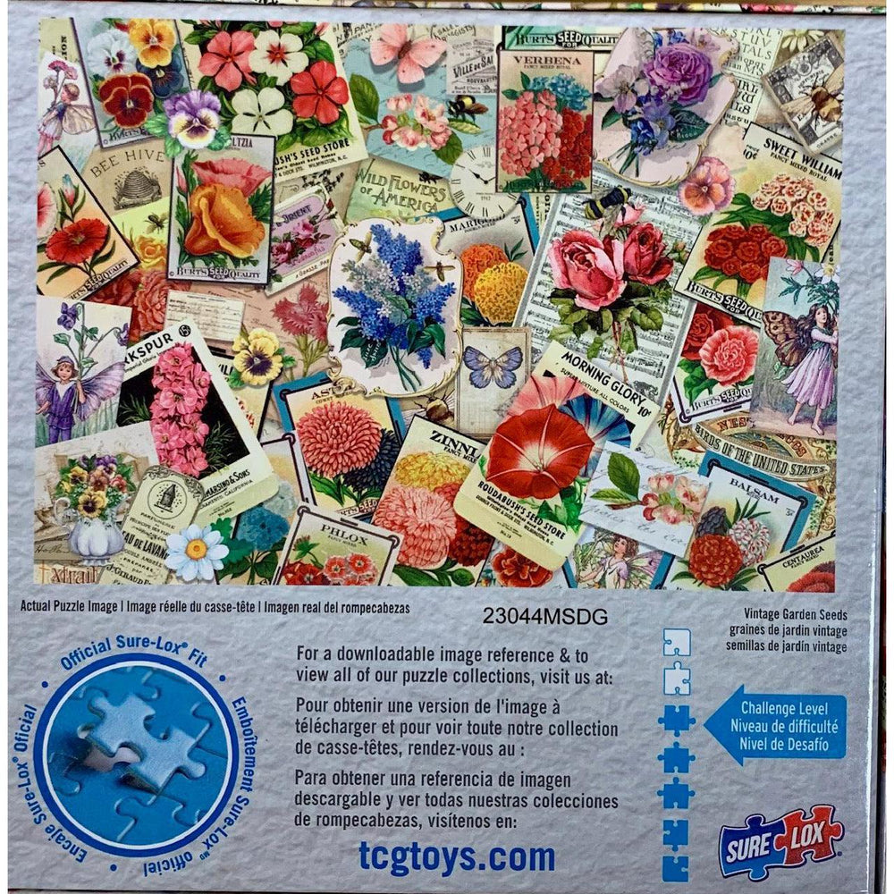 Vintage Garden Seeds Cool Collages 1000 Piece Jigsaw Puzzle Sure Lox (ONLINE ORDER ONLY)
