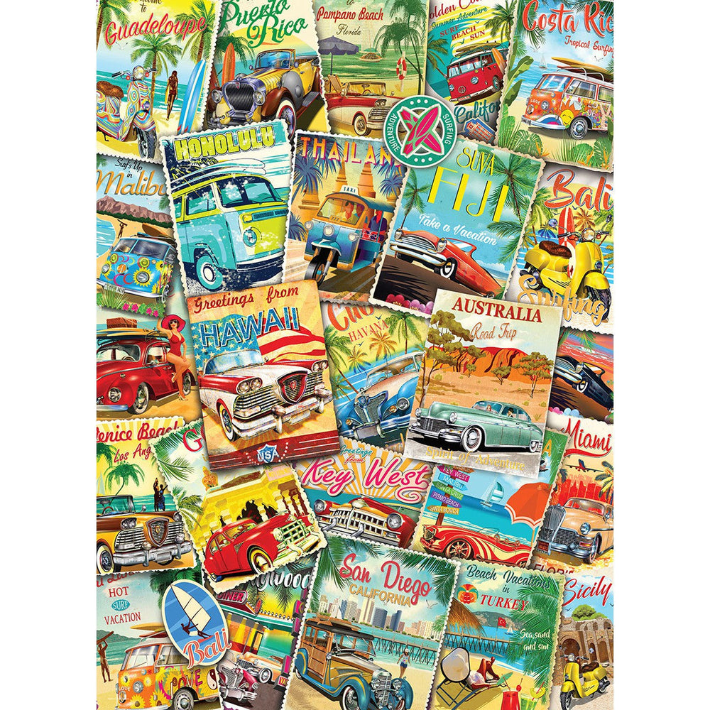 Vintage Travel Collage 1000 Piece Jigsaw Puzzle Eurographics (ONLINE ORDER ONLY)
