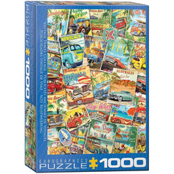 Vintage Travel Collage 1000 Piece Jigsaw Puzzle Eurographics (ONLINE ORDER ONLY)