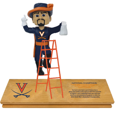 Virginia Cavaliers 2019 Men's Basketball Game Used Championship Court Ladder Bobblehead (Presale) (ONLINE ORDER ONLY)