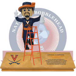 Virginia Cavaliers 2019 Men's Basketball Game Used Championship Court Ladder Bobblehead (Presale) (ONLINE ORDER ONLY)