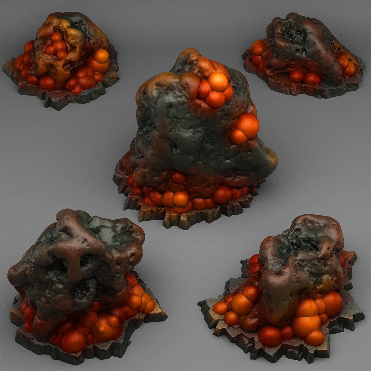 3D Printed Fantastic Plants and Rocks Virus Rocks 28mm - 32mm D&D Wargaming (Online Only)