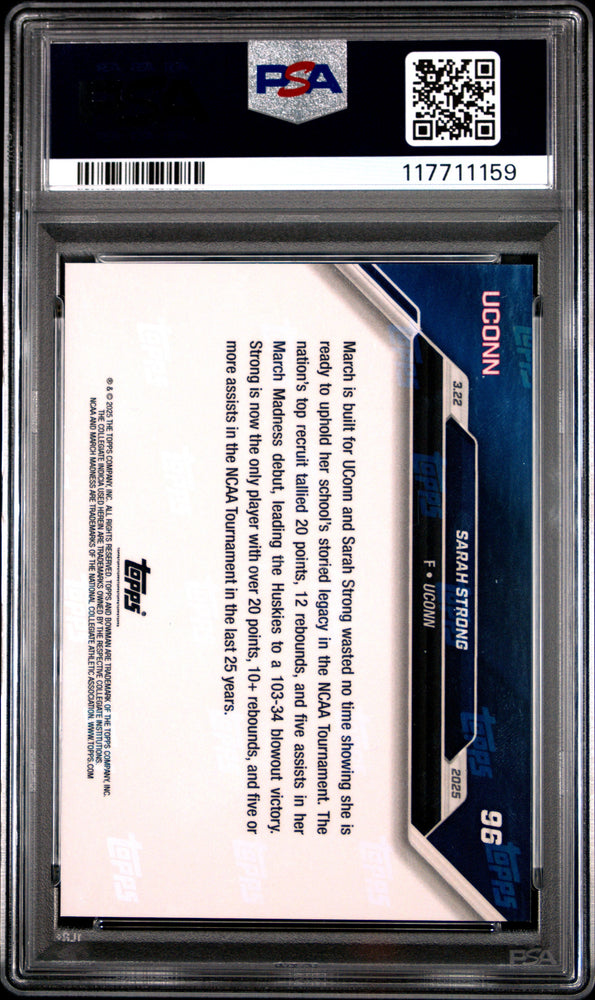 Graded 2024 Topps Bowman U Now Sarah Strong #96 Rookie RC Basketball Card PSA 10 Gem Mint (ONLINE ORDER ONLY)