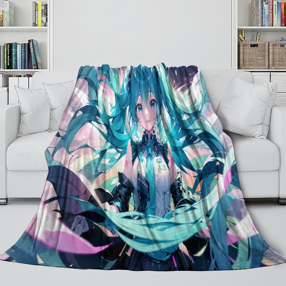 Vocaloid Miku Hatsune Blanket Flannel Fleece Throw Room Decoration (Online Order Only)