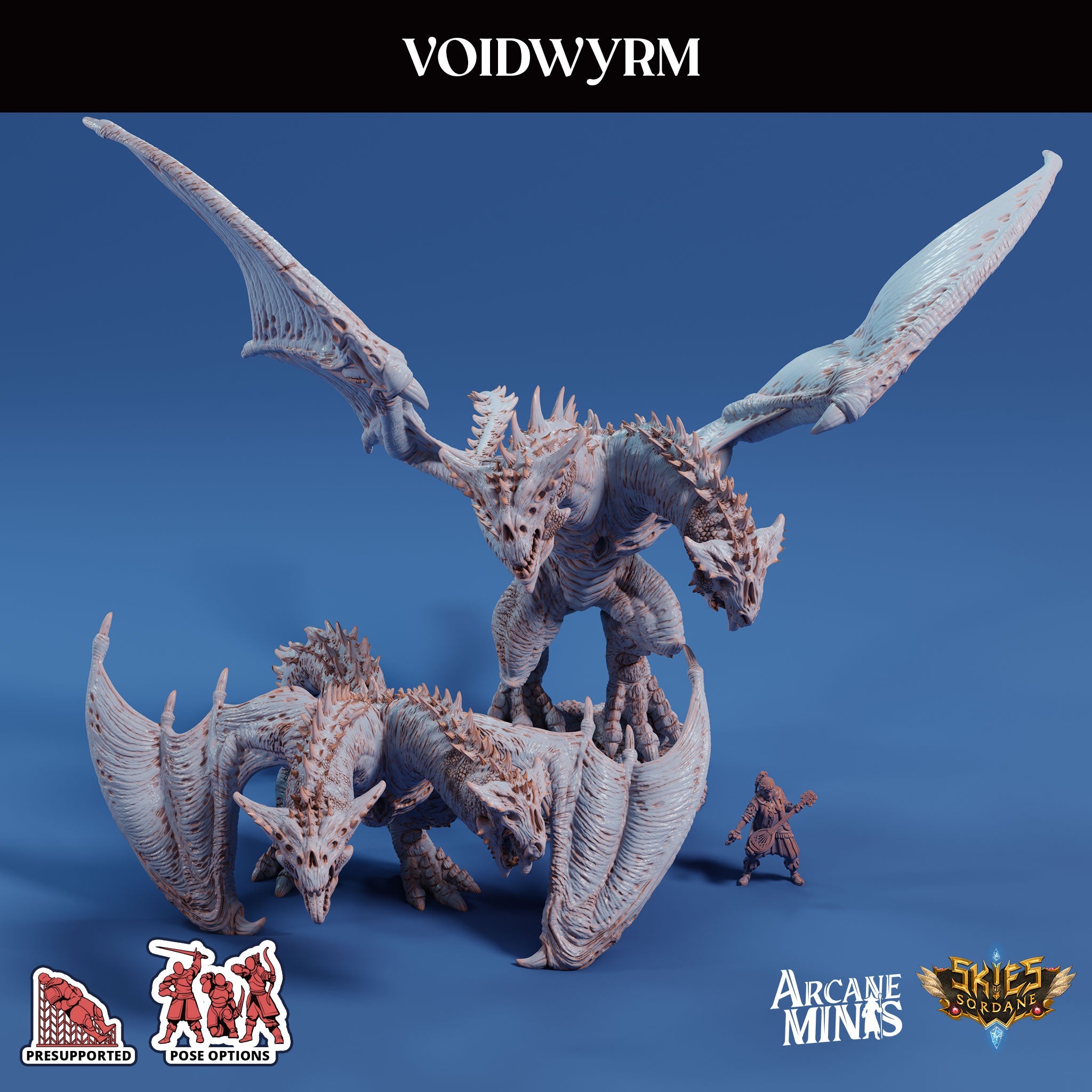 3D Printed Sordane Publishing Arcane Minis Voidwyrm Swindler's Luck Part Two 28 32mm D&D (Online Only)