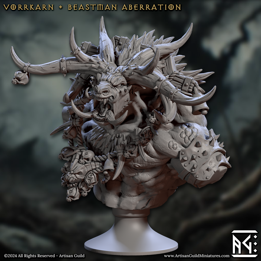 3D Printed Artisan Guild Rise of the Beastmen Bust Set 28mm 32mm (Online Only)