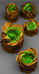 3D Printed Fantastic Plants and Rocks Vortex Stones 28mm - 32mm D&D Wargaming (Online Only)