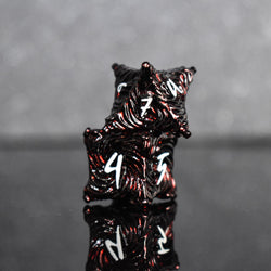 Pre-Order || Vortex Warp Metal Dice Set - Deep Red