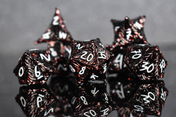 Pre-Order || Vortex Warp Metal Dice Set - Deep Red