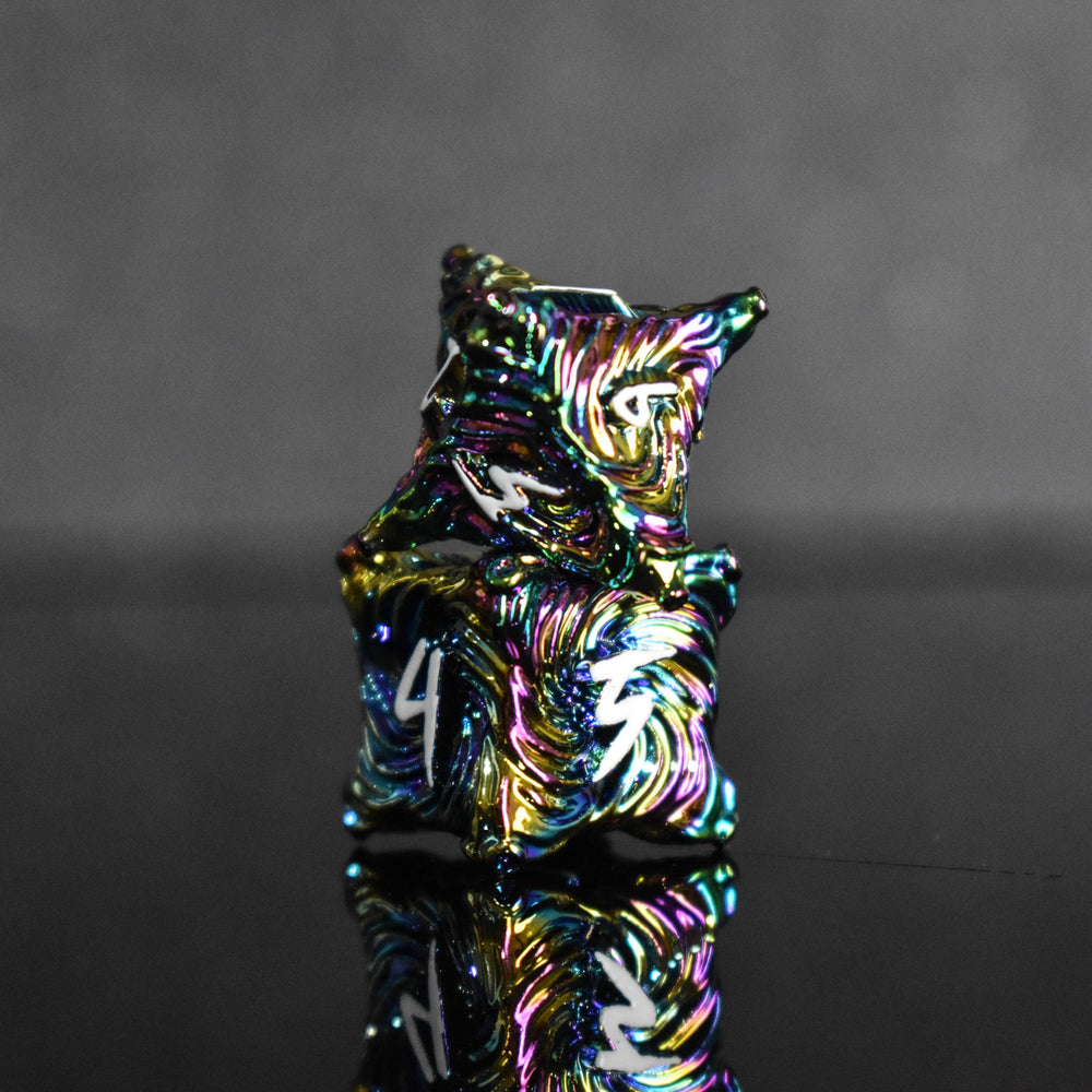 Pre-Order || Vortex Warp Metal Dice Set - Iridescent