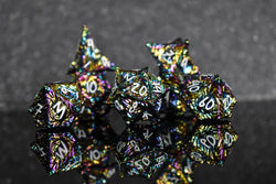 Pre-Order || Vortex Warp Metal Dice Set - Iridescent