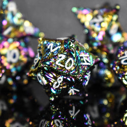 Pre-Order || Vortex Warp Metal Dice Set - Iridescent