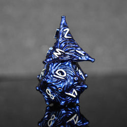 Pre-Order || Vortex Warp Metal Dice Set - Pearlescent Blue