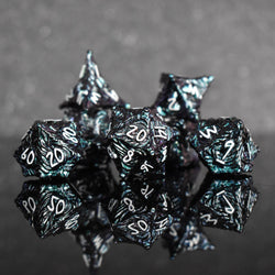 Pre-Order || Vortex Warp Metal Dice Set - Pearlescent Galaxy