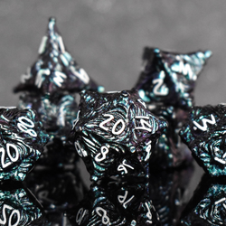 Pre-Order || Vortex Warp Metal Dice Set - Pearlescent Galaxy
