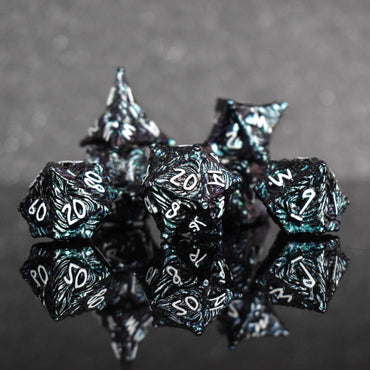 Pre-Order || Vortex Warp Metal Dice Set - Pearlescent Galaxy