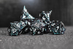 Pre-Order || Vortex Warp Metal Dice Set - Pearlescent Galaxy